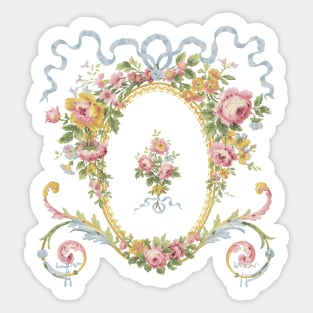 rosy wreath with ribbons Sticker